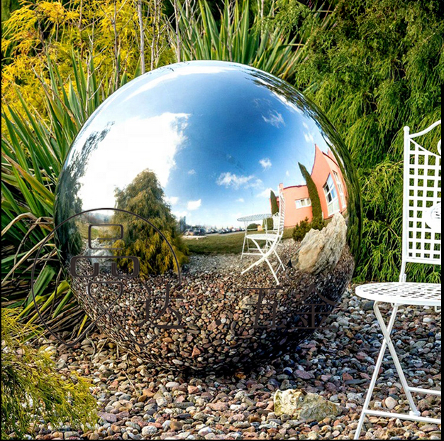 garden decorative large stainless steel metal gazing ball