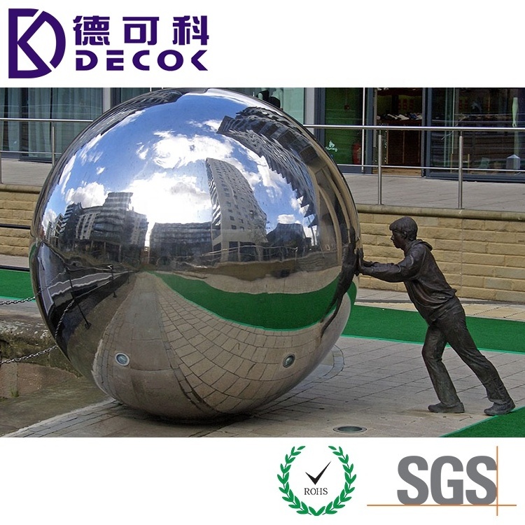 304 100cm 1400mm large mirror polished stainless steel hollow ball