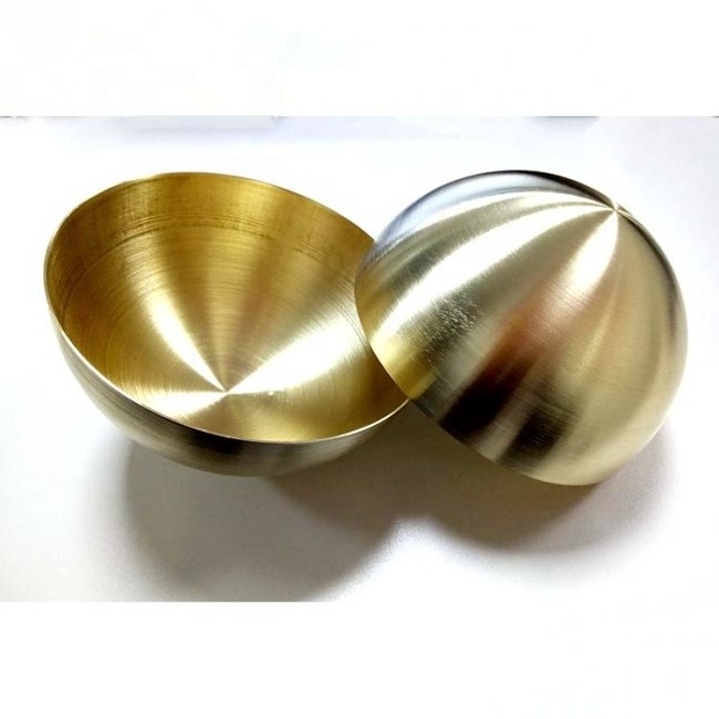 hollow metal brass hemisphere