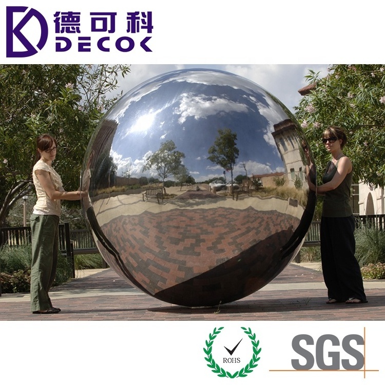 304 100cm 1400mm large mirror polished stainless steel hollow ball