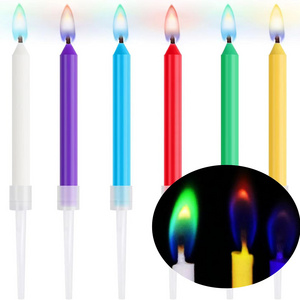 Low Moq Colorful Cake Firework Candle for Mini Cupcake 6pcs Angel Flames Cake Candles Decoration, Custom Cake Candles