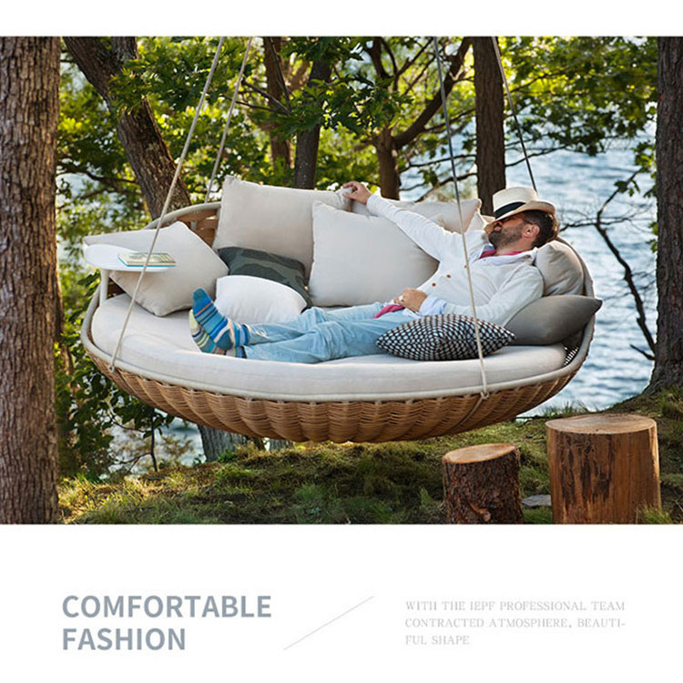 Outdoor Hanging Daybed Outdoor Swing Bed Wicker Round Hanging Bed Wicker Sofa Bed Round