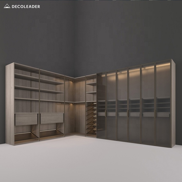 Glass Door Wardrobe Almirah Design Cloakroom Closet Walk-in Closet