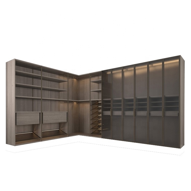 Glass Door Wardrobe Almirah Design Cloakroom Closet Walk-in Closet