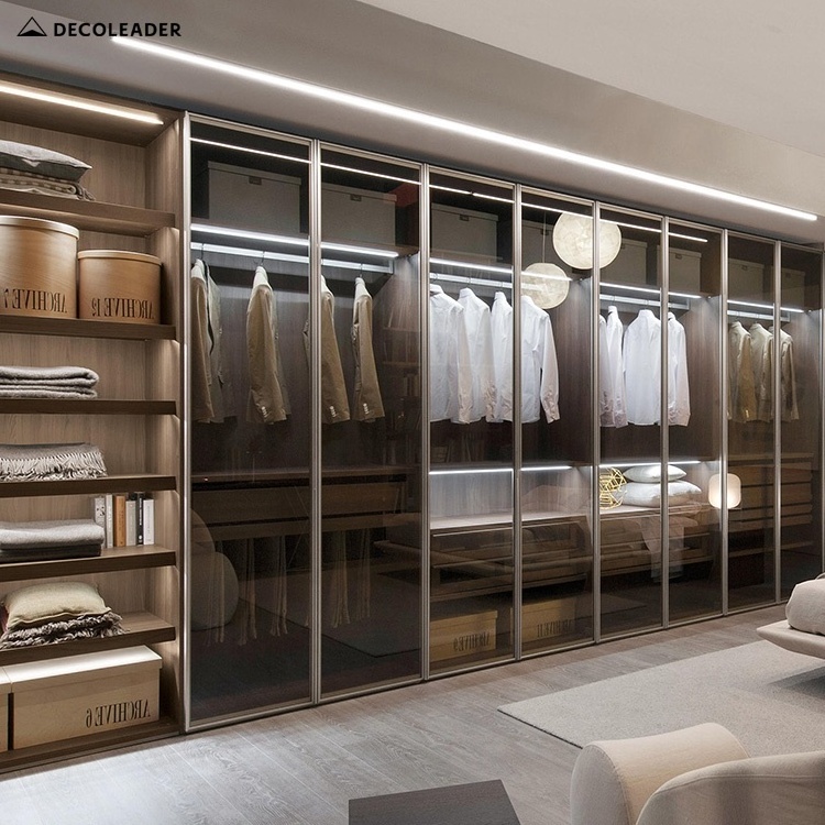 Glass Door Wardrobe Almirah Design Cloakroom Closet Walk-in Closet