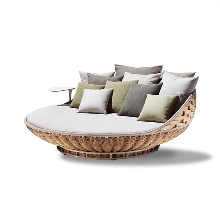 Outdoor Garden Patio Swings Rattan Wicker Swing Bed