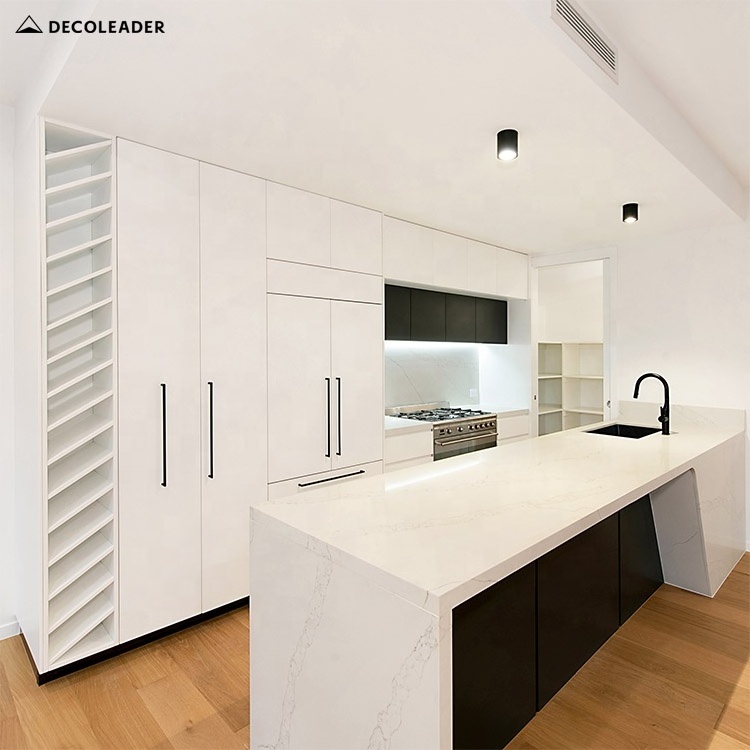 Modular High Gloss White Lacquer Kitchen Cabinet Ready Made In China