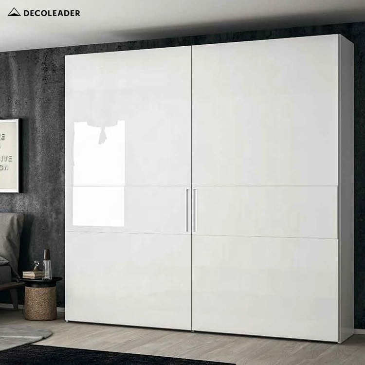 Minimalist Overlay Sliding Door Cupboard Wardrobe Closet Cabinet for Living Hallway Office Bedroom