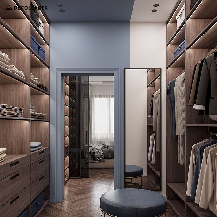 Modern Customized Walk in Closet System Highend Bedroom Furniture