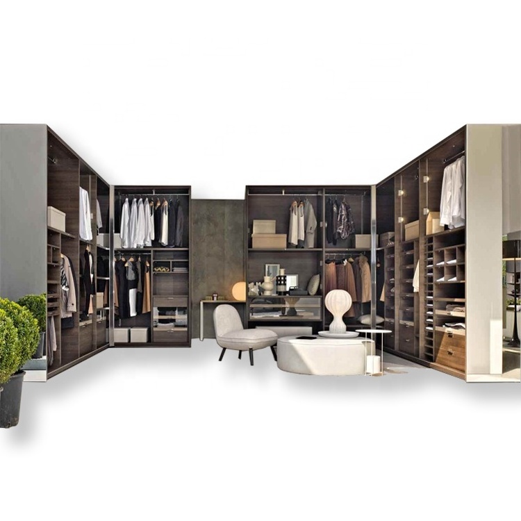 Modern Customized Walk in Closet System Highend Bedroom Furniture