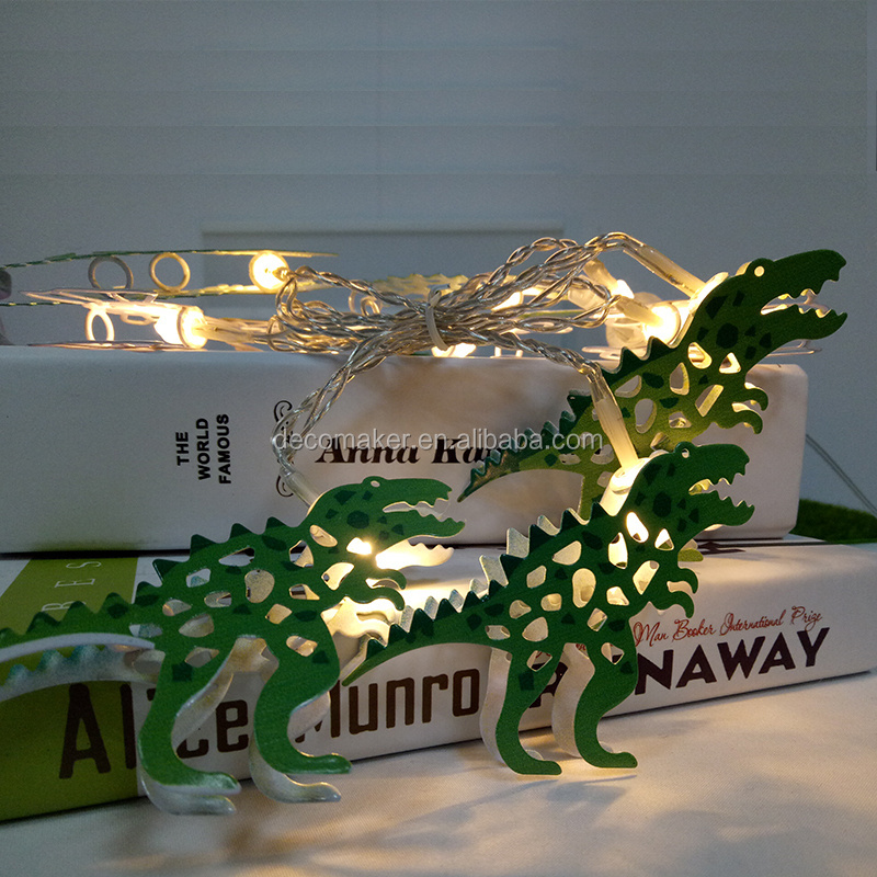 Christmas LED decorative string light with dinosaur shaped decor