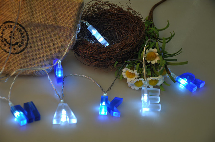 christmas battery operated decorative led string fairy lights with DIY letters