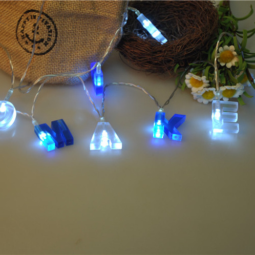 christmas battery operated decorative led string fairy lights with DIY letters