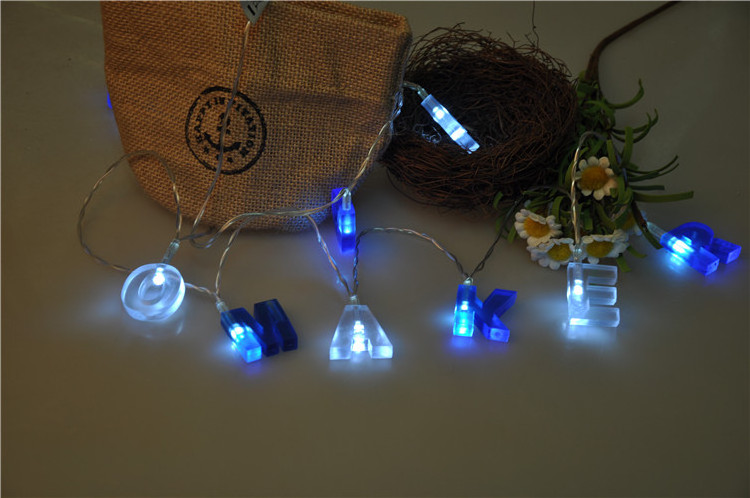 christmas battery operated decorative led string fairy lights with DIY letters