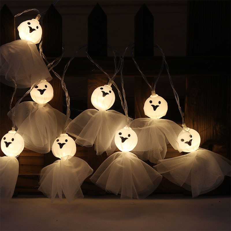 The Hottest Selling Halloween Ghost Led String Lights Battery Power Festival Party Decoration Chain Lights