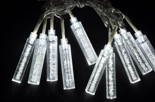 factory custom snowfall effect lights rain tube string light  with crystal bar LED icicle light for outdoor garden  roof decor