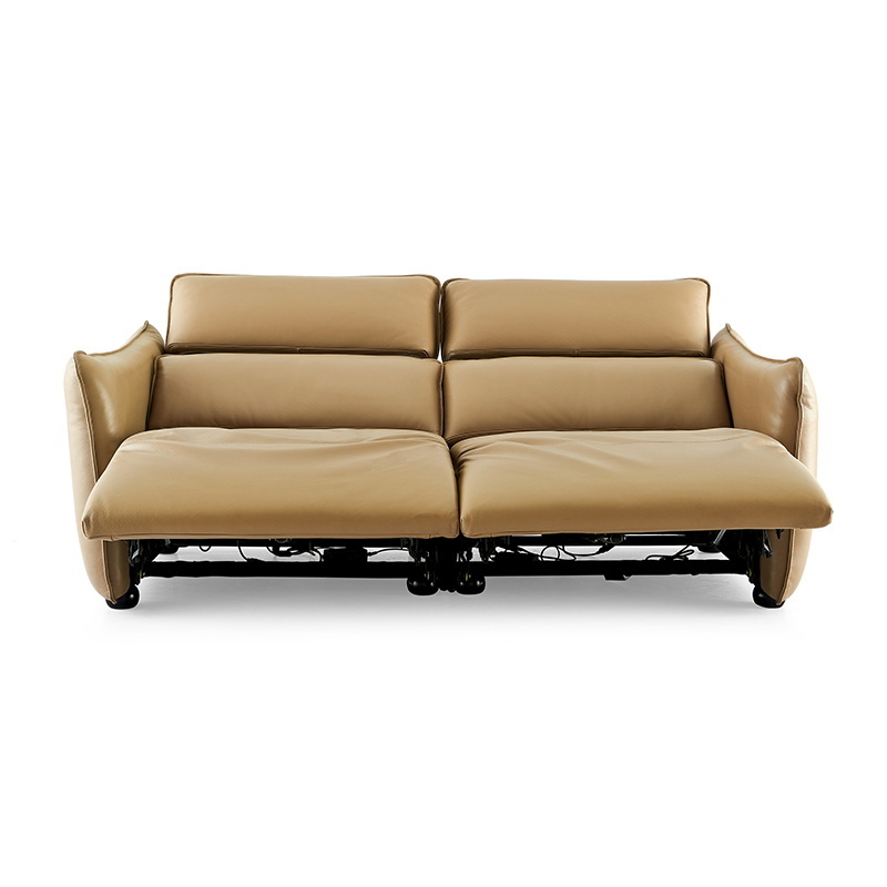 Functional sofa cinema electric recliner reclinable chair  big corner-size leather sofa with two chaises and coffee table