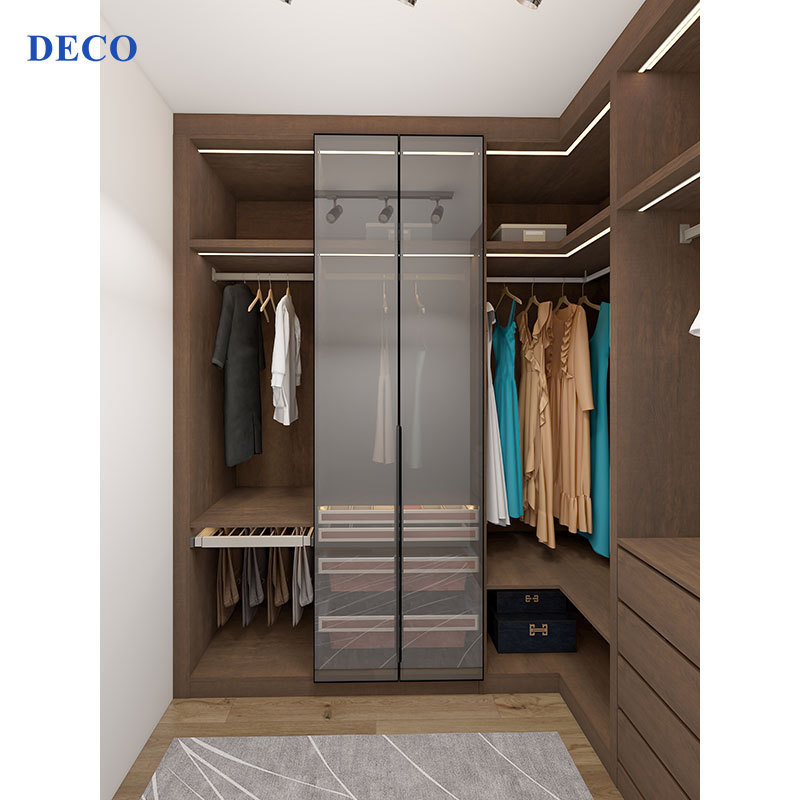 2022 Italian Closet project Luxury style Class Door Wardrobe Closet Storage Corner Wardrobe Walk in Closet