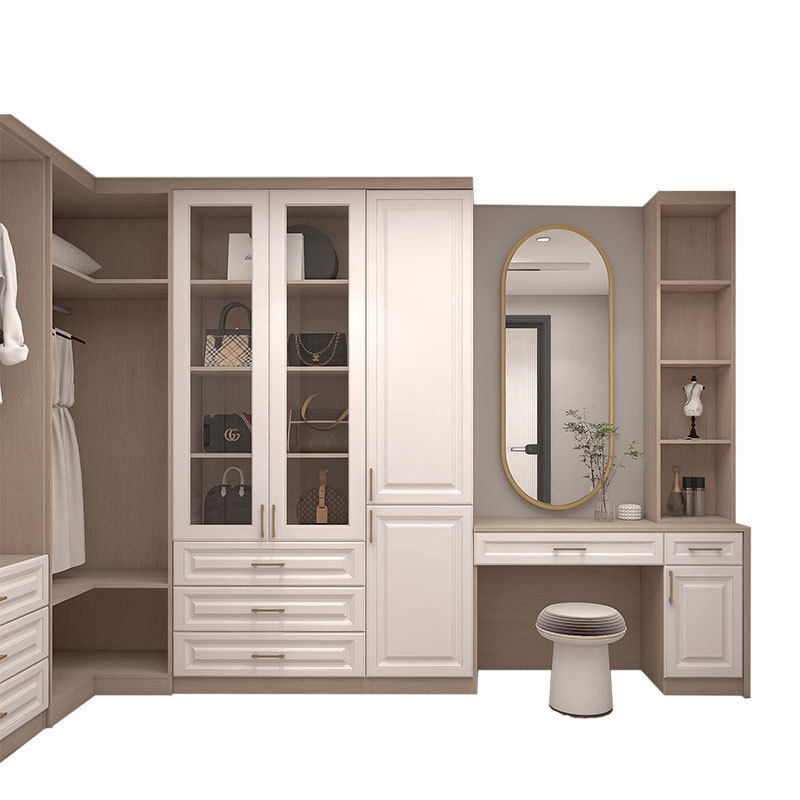 Bespoke elegant corner bedroom  heavy duty wardrobe swing wardrobe with Dressing Tables