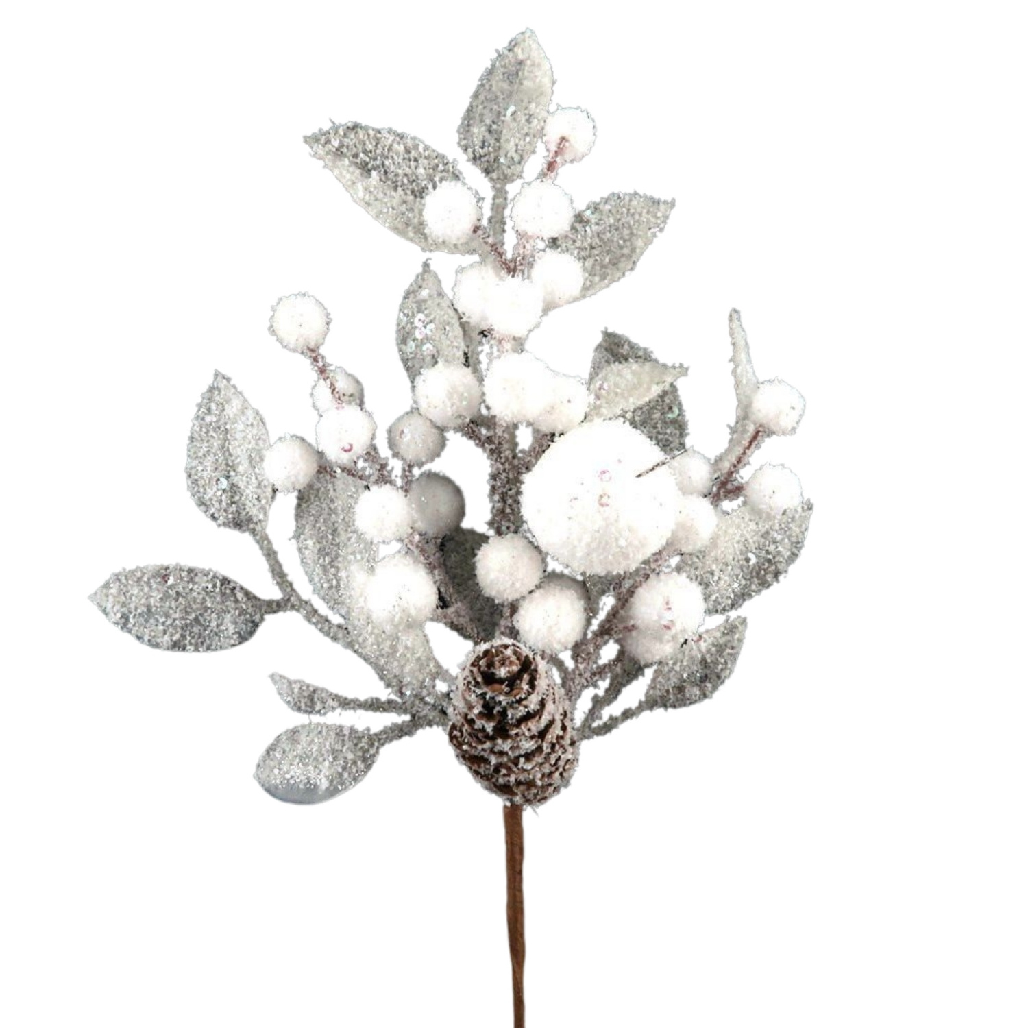 Bestselling Xmas Tree Decoration White Artificial Berry and Apple Christmas Picks Frosted Berry Picks