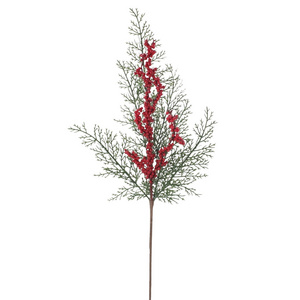 Cedar and Red Berry Christmas Picks for Trees