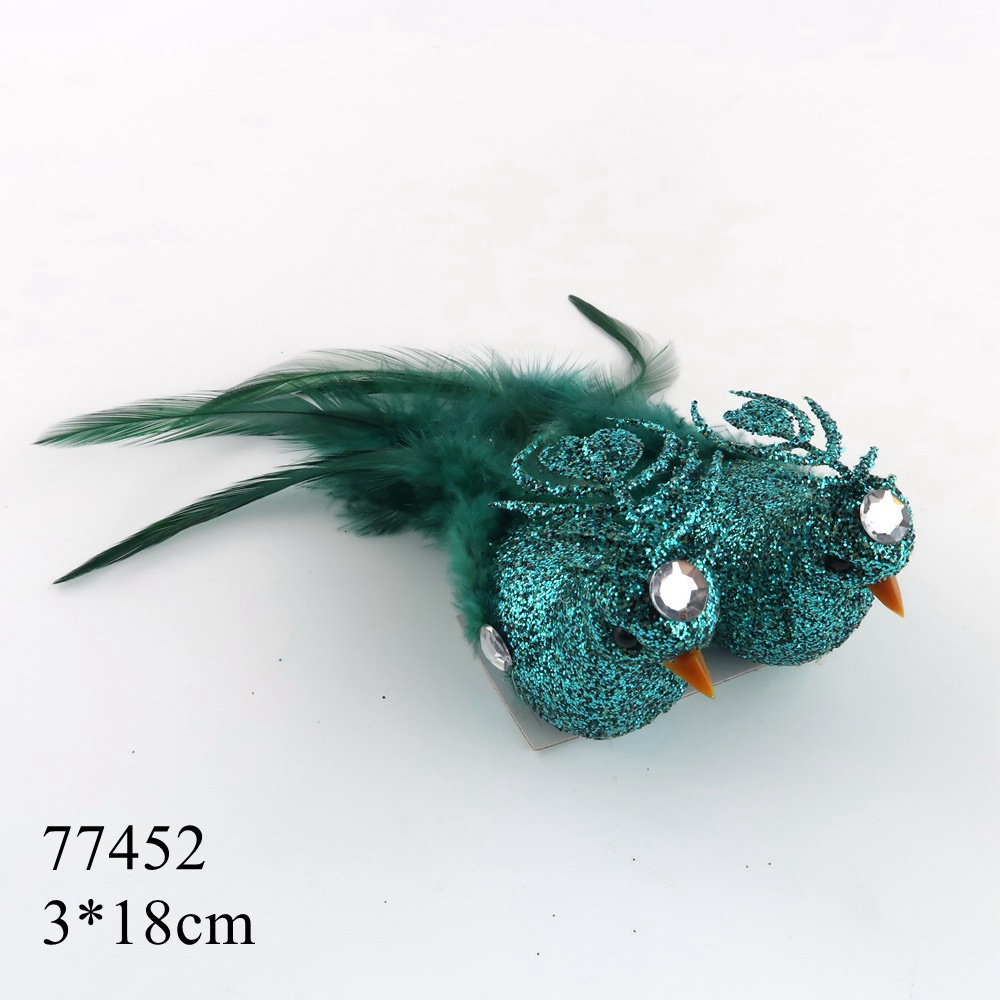 Manufacturer item 77452 Christmas simulation bird  Artificial bird with clip or stem decorative resin christmas bird