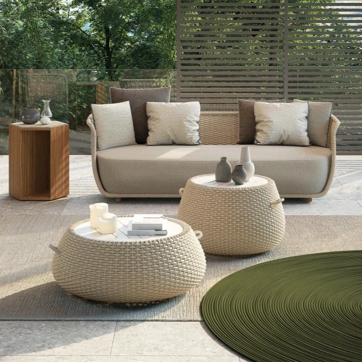 All-Weather Modern Balcony Patio Leisure Rope Woven Sofa Set Outdoor Garden Aluminium Furniture