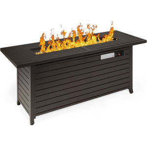 outdoor furniture garden patio 50000 BTU aluminum rectangle gas fire pit table