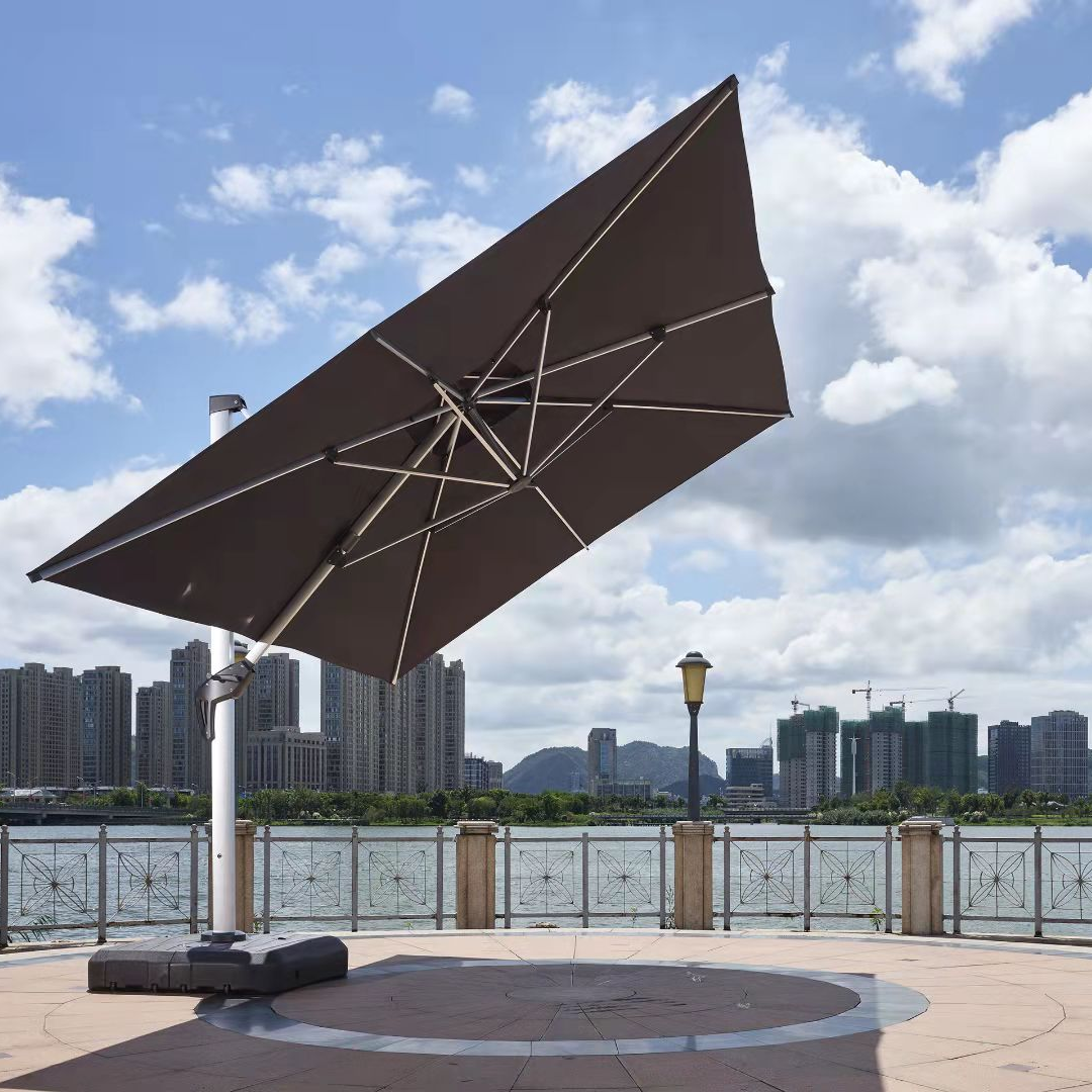 Deporte Grande Taille Umbrella Outdoor Wooden Parasol Beach Parasol with Fabric Waterproof