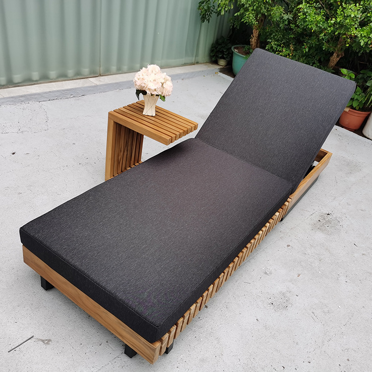 Lounge Outdoor Furniture Teak Wooden Daybed Sunbed Pool Chairs Sun Lounger Swimming