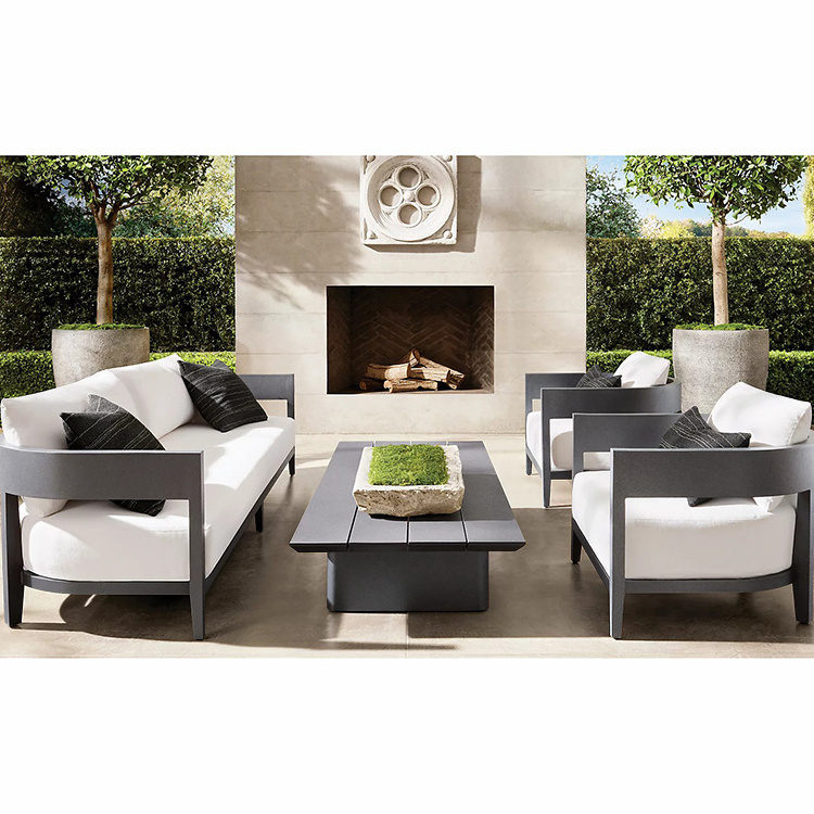 Modern Design 4 Pcs Aluminum Sofa Patio Outdoor Sofa set