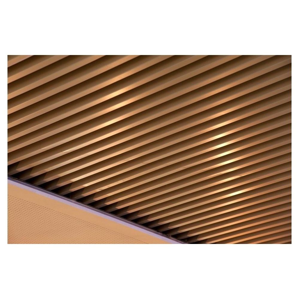 Prima Factory Price Morden Design Aluminum Linear Wood Baffle Ceilings Customized System Metal Decorative Suspended Ceiling