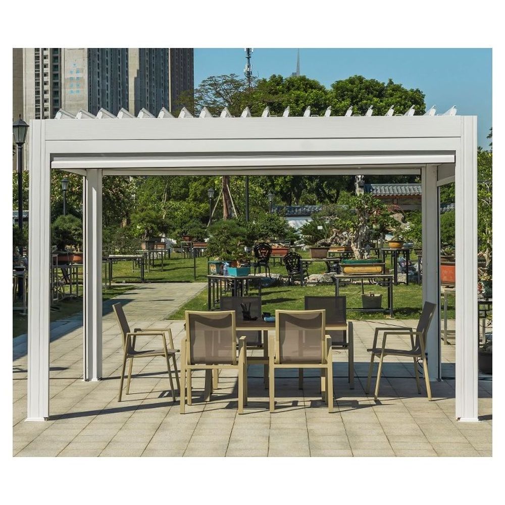 Prima Automatic Arch Aluminium Awning Patio Outdoor Garden Pool Furniture Opening Louver Roof Gazebo Pavilion Electric