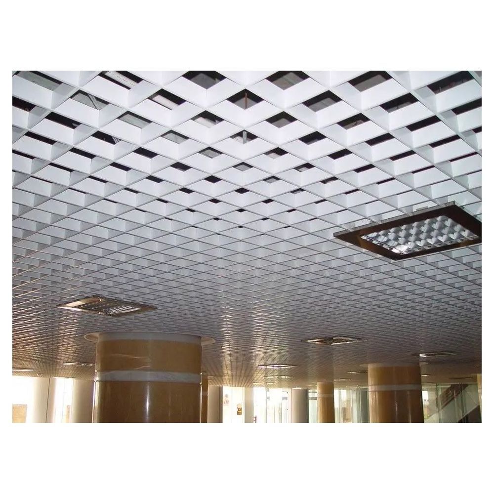 Prima Industry Indoor Metal Grid Ceilings Aluminum Open Cell Grille Ceiling for Supermarkets