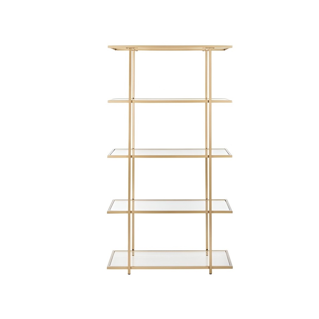 Premium Design Golden Industrial Rack For Products Display Luxury Stores Free Standing Metal Cabinet Whare House Goods Rack