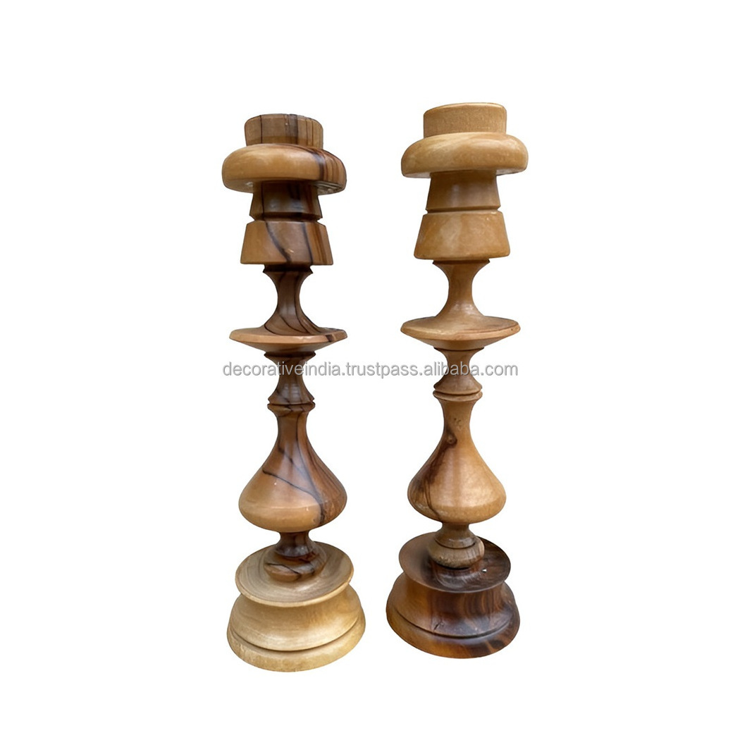 Best Selling Home Decor Wooden Accessories Wooden Candle Holder For Home Hotel And Restaurant Use