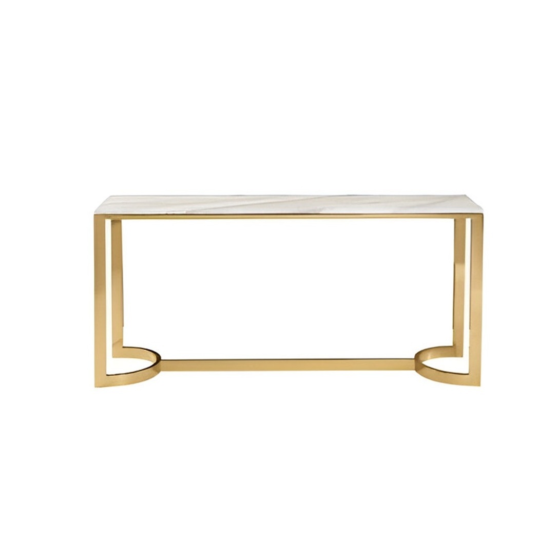 Introducing Top Trending Console Table With Golden Frame Customized Design Hall Way Luxury Furniture For Sale