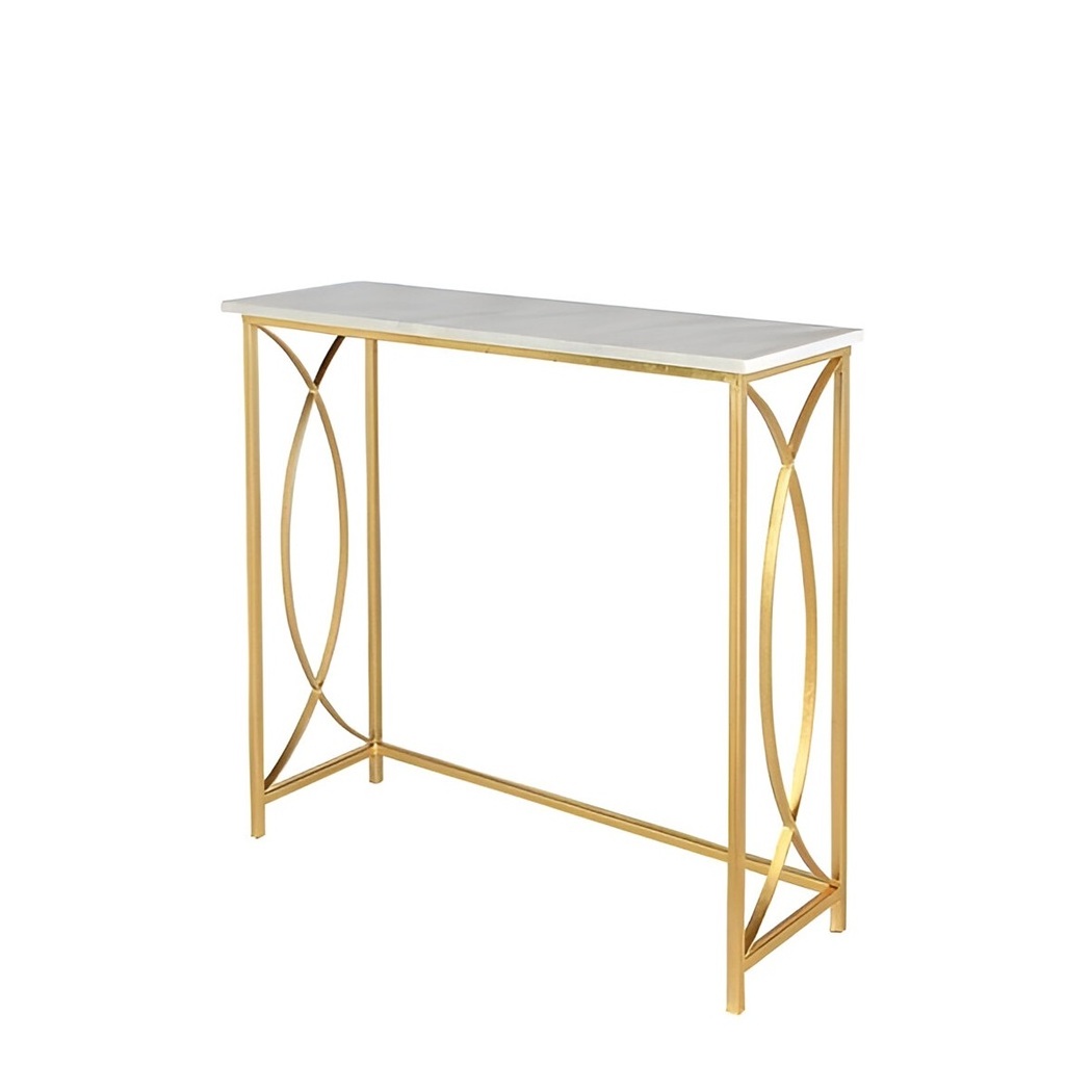 Introducing Top Trending Console Table With Golden Frame Customized Design Hall Way Luxury Furniture For Sale