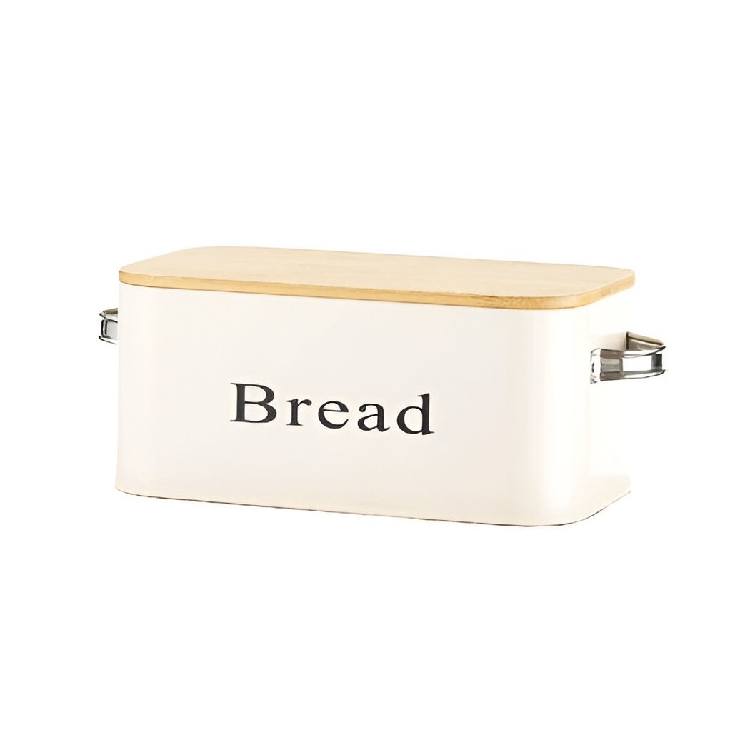 Bread Box New rectangle Bread Box And Bins For Kitchen Accessories New Look Bread Box white coated Metal Bin in low price