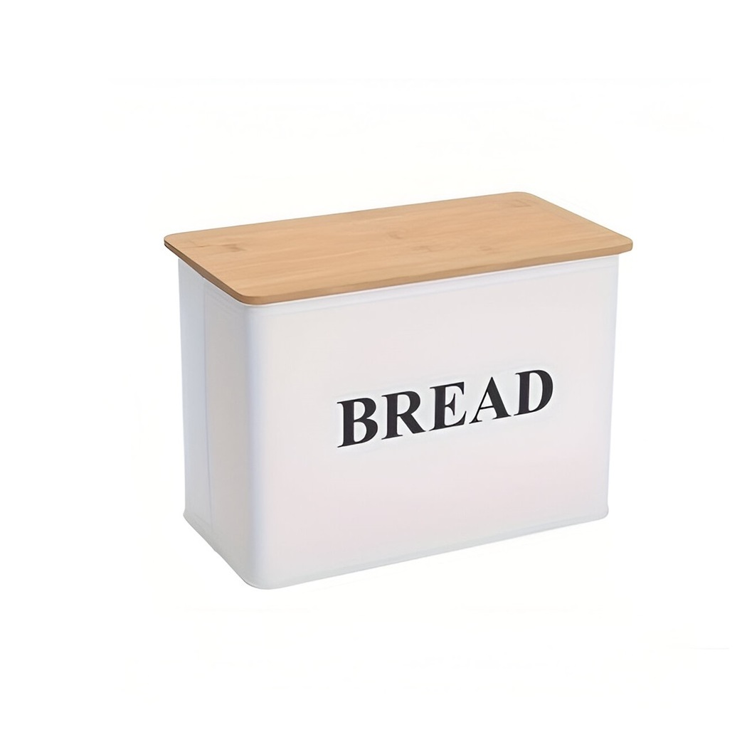 Bread Box New rectangle Bread Box And Bins For Kitchen Accessories New Look Bread Box white coated Metal Bin in low price