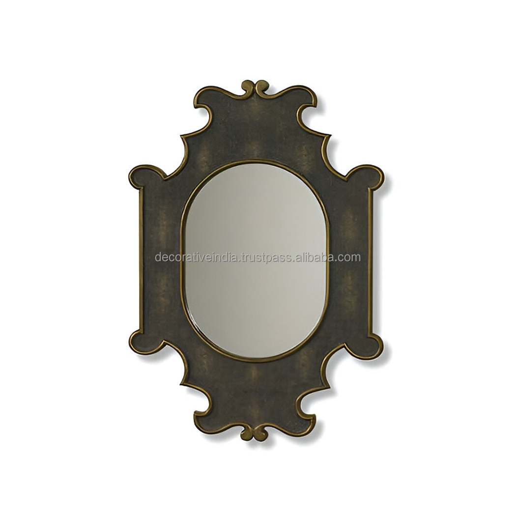 Casted Aluminum Designer Bronze Mirror Frame For Home And Dressing Decor Makeup Mirror Luxury Restaurants Room Wall Decor Mirror