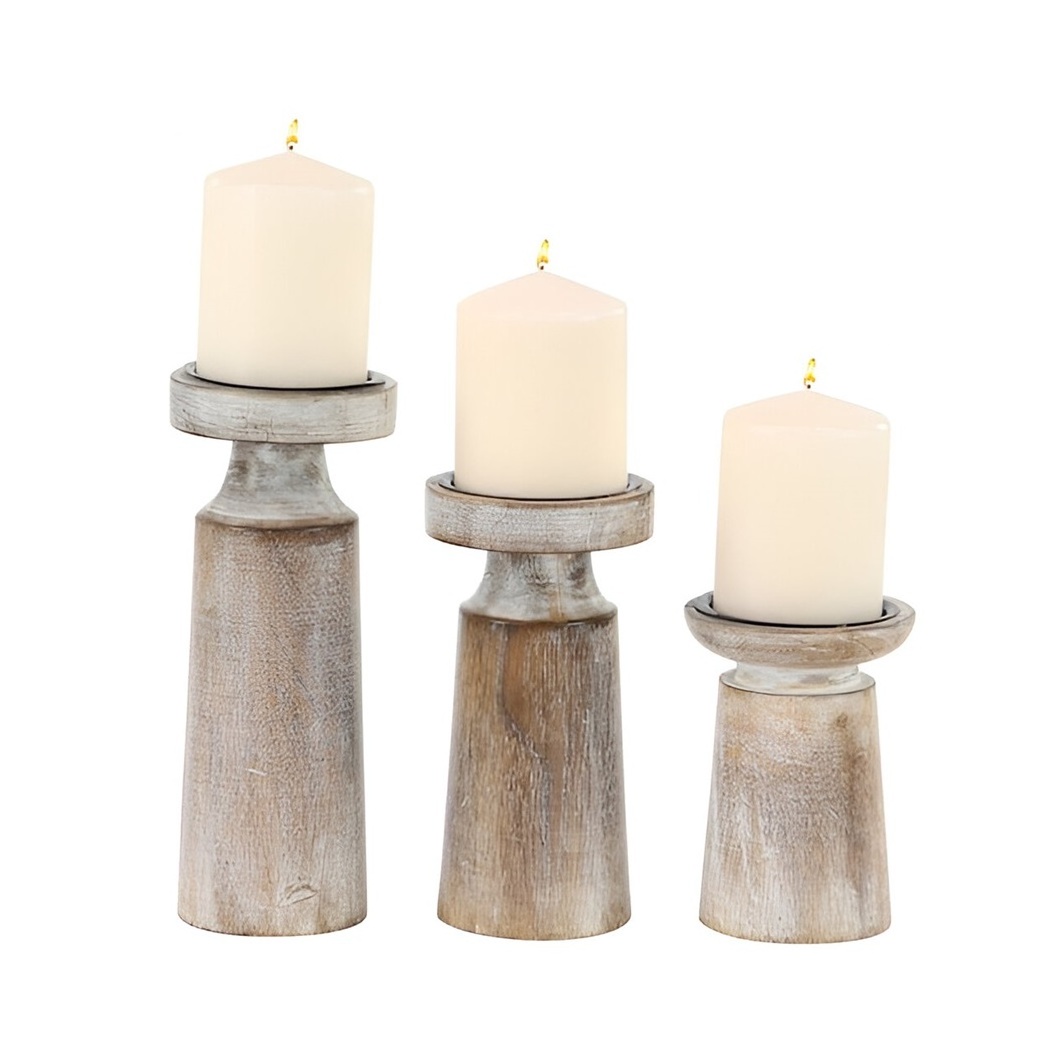 Best Selling Home Decor Wooden Accessories Wooden Candle Holder For Home Hotel And Restaurant Use