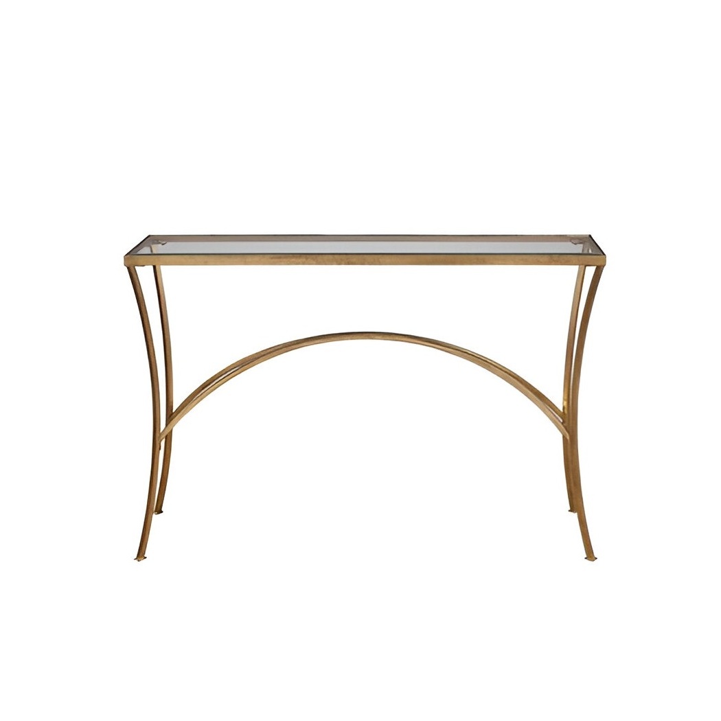 Hot Selling Luxury Modern Furniture Manufacturer From India Golden Color Industrial Bench Customized Size Console Table