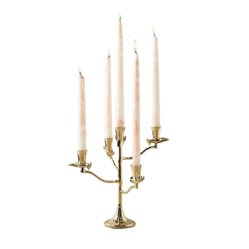 Tree Structure 5 Heads For Candles Stick Holder Wedding Tableware Decoration Candelabra Golden Victorian Wedding Candle Stand