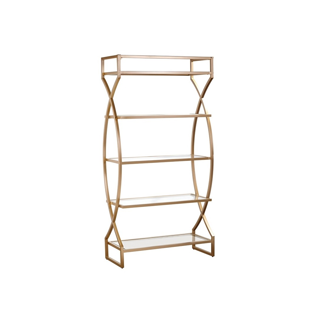 Elegant Modern Luxury Books Shelves For Luxury Stores Products Display Cabinet Luxuries Designer Metal Industrial Rack