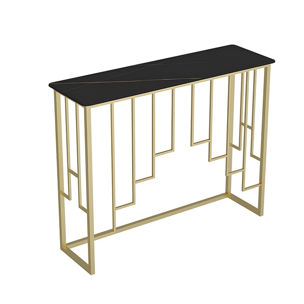 Introducing Top Trending Console Table With Golden Frame Customized Design Hall Way Luxury Furniture For Sale