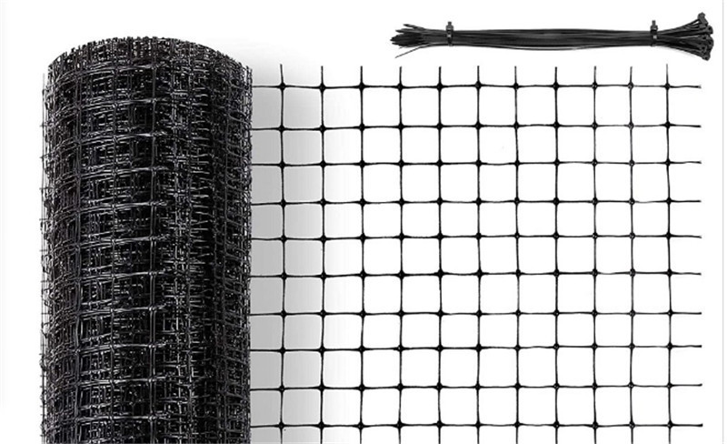 hot sell 8-100GSM black high quality strong PP Plastic stretch anti bird mole netting chicken farm fence deer nets