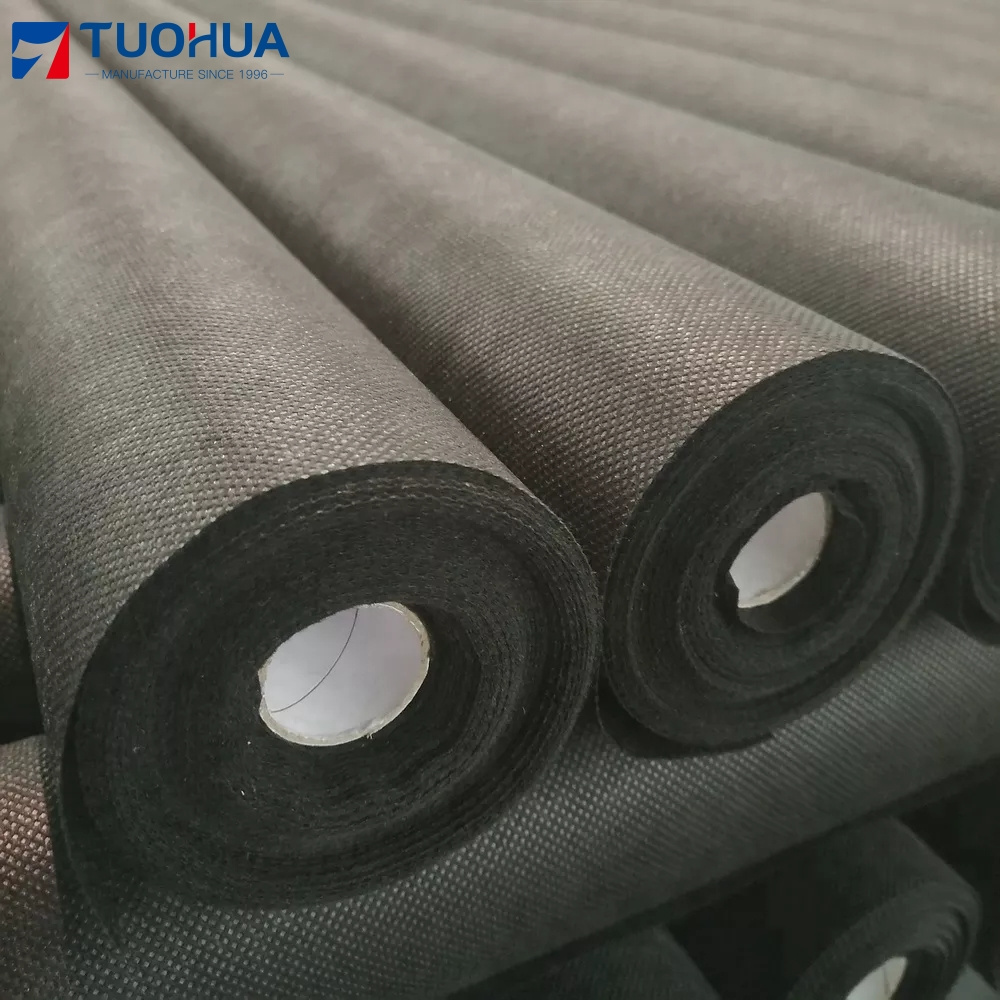 Hot sale disposable long black polyethylene fabric non woven anti grass mat