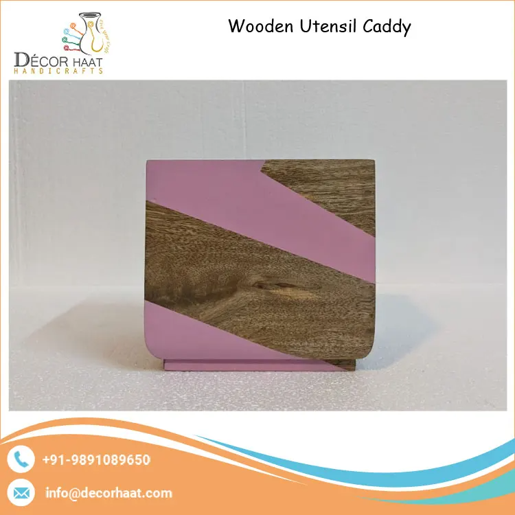 Pink And Brown Wooden Caddy  Wholesale Decorative Storage Wooden Crates Antique Crates Wood Box For Selling With New Design