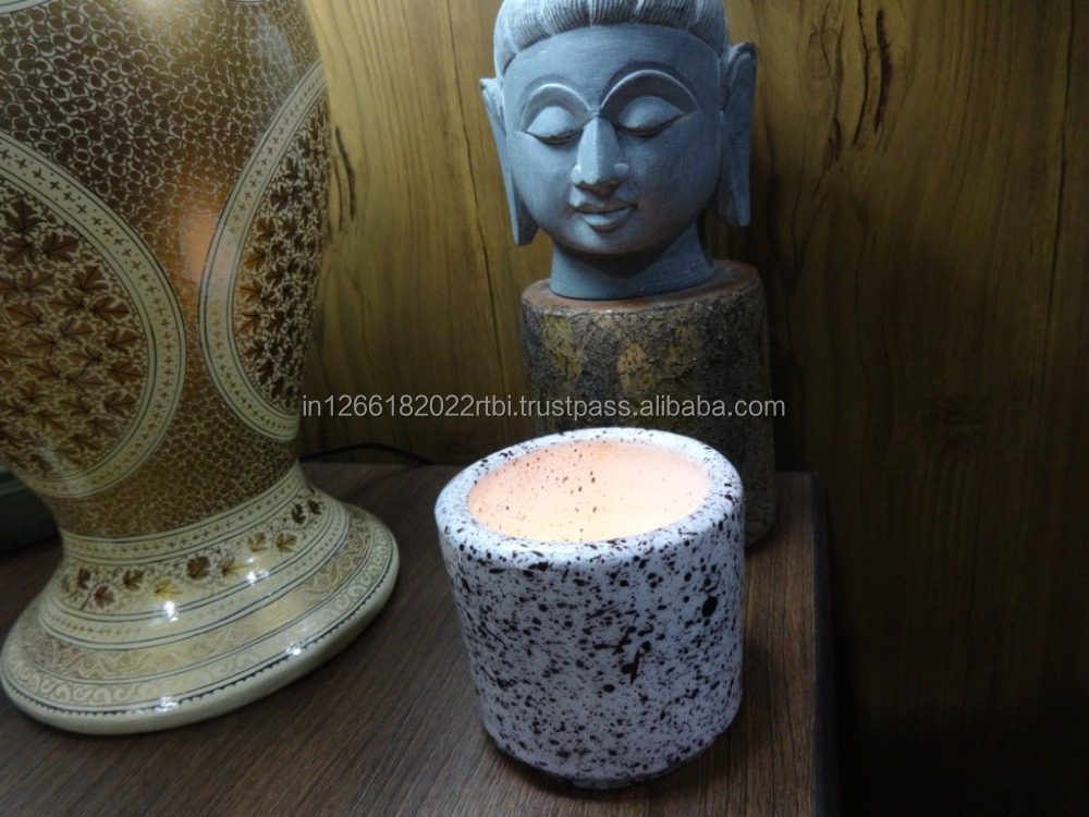 Handmade Tea Light Votive Glazed Terracotta Votive Round White Terracotta Candle Holder Wholesaler